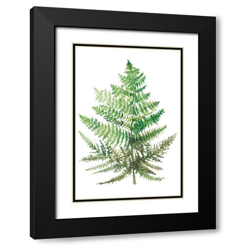 Wild Greens I Black Modern Wood Framed Art Print with Double Matting by Meyers, Rebecca