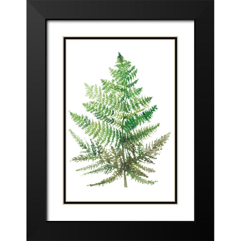 Wild Greens I Black Modern Wood Framed Art Print with Double Matting by Meyers, Rebecca