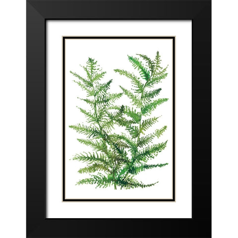 Wild Greens II Black Modern Wood Framed Art Print with Double Matting by Meyers, Rebecca