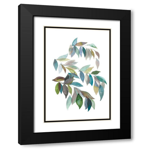 Leaf Collection I Black Modern Wood Framed Art Print with Double Matting by Meyers, Rebecca