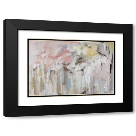Spring Splash Black Modern Wood Framed Art Print with Double Matting by Ellens, Jacqueline