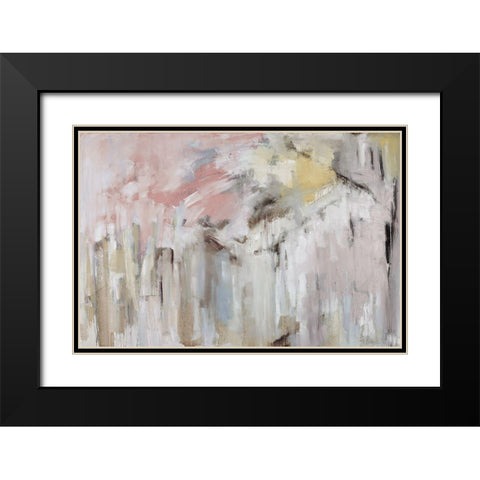 Spring Splash Black Modern Wood Framed Art Print with Double Matting by Ellens, Jacqueline
