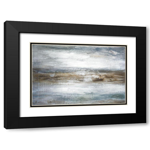 Mirage II Black Modern Wood Framed Art Print with Double Matting by Fontaine, Stephane