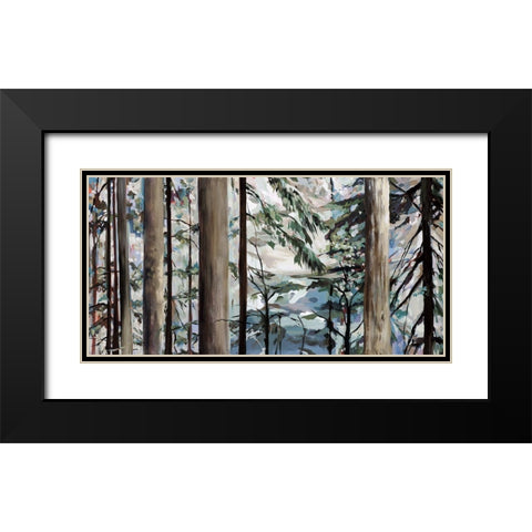 Whispering of the Branches Black Modern Wood Framed Art Print with Double Matting by Meyers, Rebecca