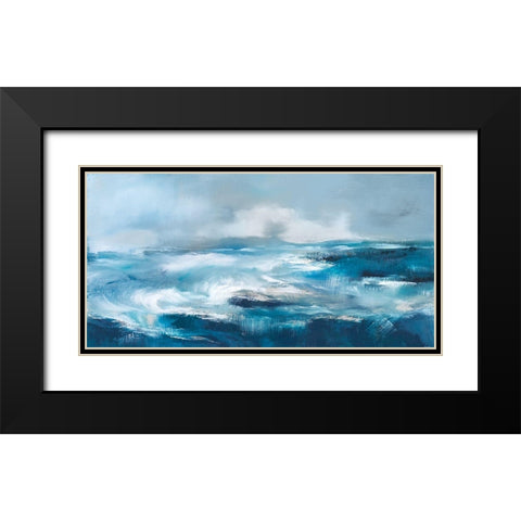 Storm Surf Black Modern Wood Framed Art Print with Double Matting by Parent, Joanne
