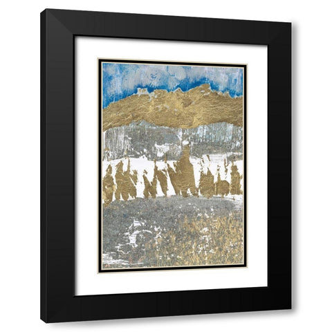 Gold Touch I Black Modern Wood Framed Art Print with Double Matting by Bernsen, Leslie