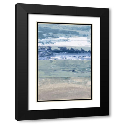 Coastal Hues I Black Modern Wood Framed Art Print with Double Matting by Fields, Laurie