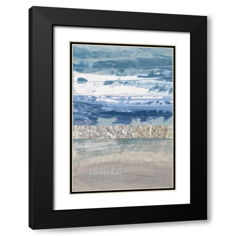 Coastal Hues II Black Modern Wood Framed Art Print with Double Matting by Fields, Laurie