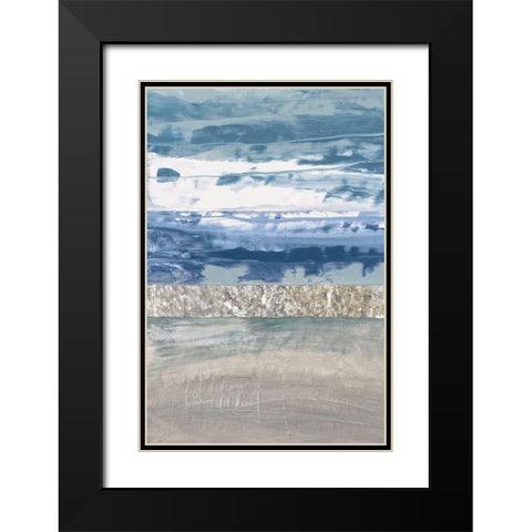 Coastal Hues II Black Modern Wood Framed Art Print with Double Matting by Fields, Laurie