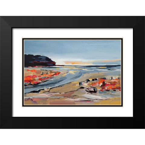 The Beach Black Modern Wood Framed Art Print with Double Matting by Fitzsimmons, A.