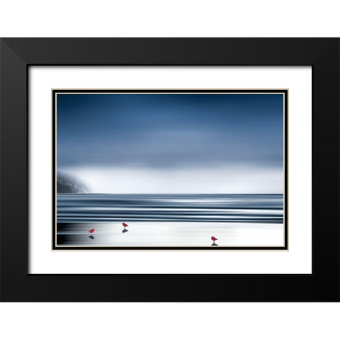 By The Shore Black Modern Wood Framed Art Print with Double Matting by Pelkey, Marvin