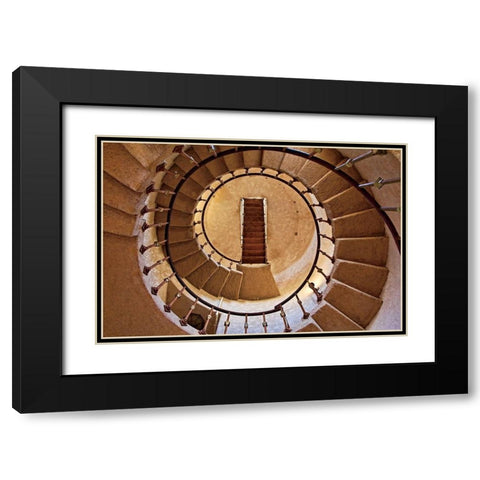 Unwind  Black Modern Wood Framed Art Print with Double Matting by Cahill, Michael