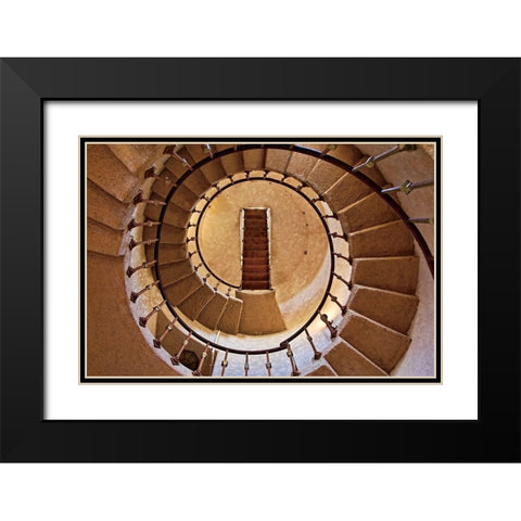 Unwind  Black Modern Wood Framed Art Print with Double Matting by Cahill, Michael