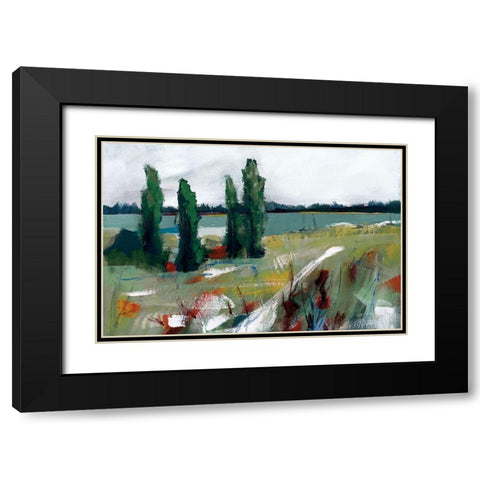 Seasons Of Change I Black Modern Wood Framed Art Print with Double Matting by Fitzsimmons, A.