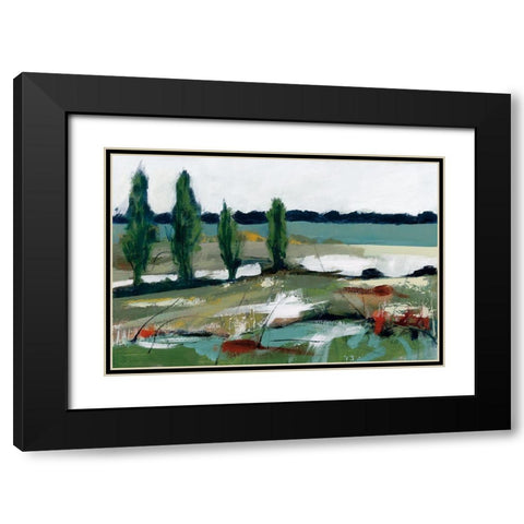 Seasons Of Change II Black Modern Wood Framed Art Print with Double Matting by Fitzsimmons, A.