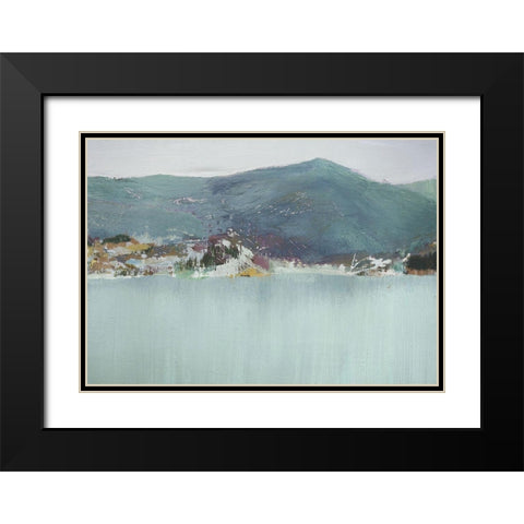 Loch Fyne Black Modern Wood Framed Art Print with Double Matting by Gold, Caroline