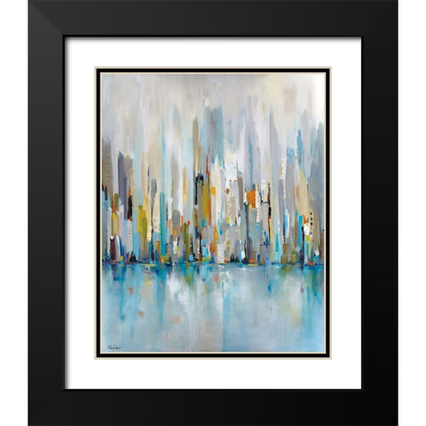 City Beat Black Modern Wood Framed Art Print with Double Matting by Jackson, Victoria
