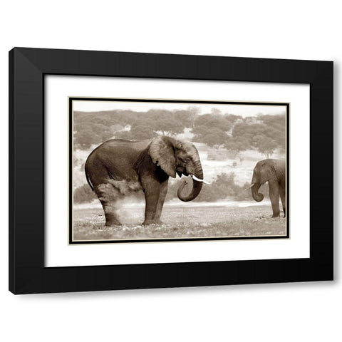 Bath Time Black Modern Wood Framed Art Print with Double Matting by Llovet, Jorge