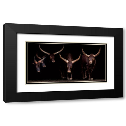 Syndicate Black Modern Wood Framed Art Print with Double Matting by Ortega, Xavier
