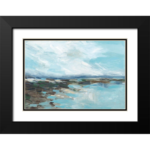 Somewhere On The Beach Black Modern Wood Framed Art Print with Double Matting by Pasion, Wani