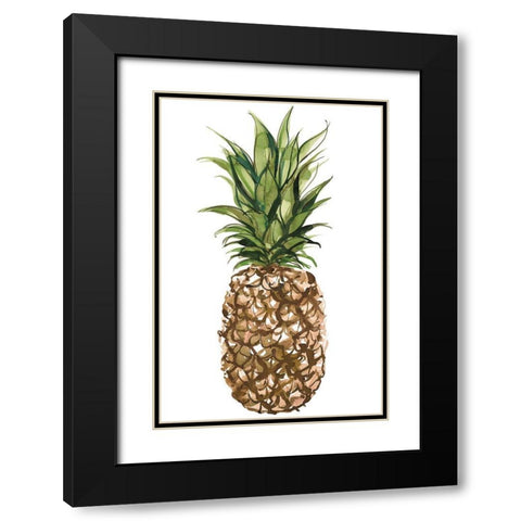 Pineapple Black Modern Wood Framed Art Print with Double Matting by Billinghurst, Marina