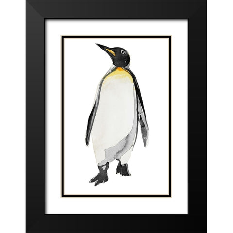 Penguin I Black Modern Wood Framed Art Print with Double Matting by Billinghurst, Marina