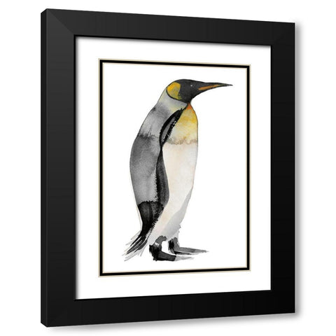 Penguin IV Black Modern Wood Framed Art Print with Double Matting by Billinghurst, Marina