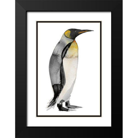 Penguin IV Black Modern Wood Framed Art Print with Double Matting by Billinghurst, Marina