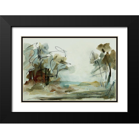Backroads I Black Modern Wood Framed Art Print with Double Matting by Ellens, Jacqueline