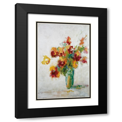 Cheer Black Modern Wood Framed Art Print with Double Matting by Ellens, Jacqueline