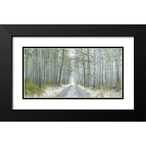 Going Places Black Modern Wood Framed Art Print with Double Matting by Frank, Assaf