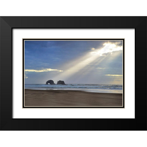 A Break of Sunshine Black Modern Wood Framed Art Print with Double Matting by Frates, Dennis