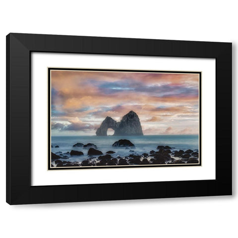 Far and Away Black Modern Wood Framed Art Print with Double Matting by Frates, Dennis