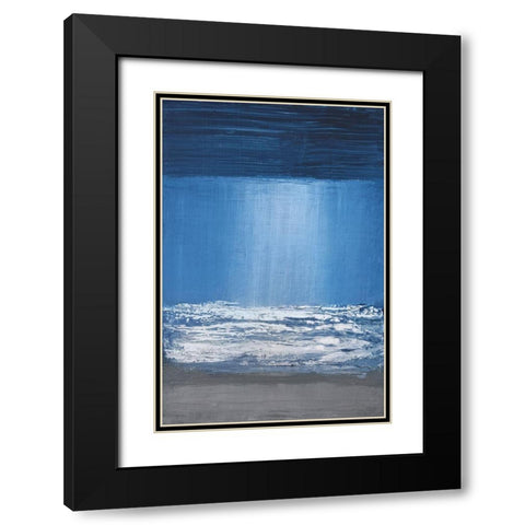 Night Surfing Black Modern Wood Framed Art Print with Double Matting by Gold, Caroline