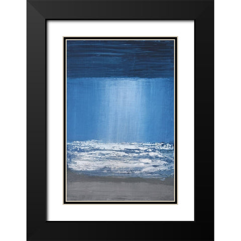 Night Surfing Black Modern Wood Framed Art Print with Double Matting by Gold, Caroline