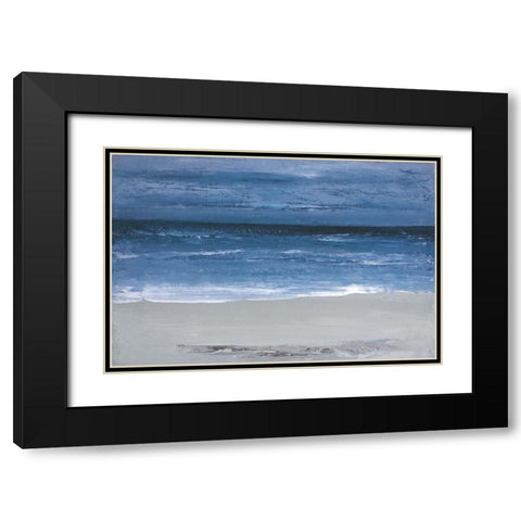 Ocean Black Modern Wood Framed Art Print with Double Matting by Gold, Caroline