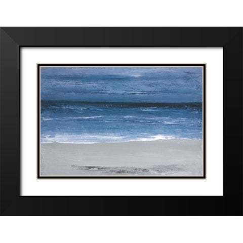 Ocean Black Modern Wood Framed Art Print with Double Matting by Gold, Caroline