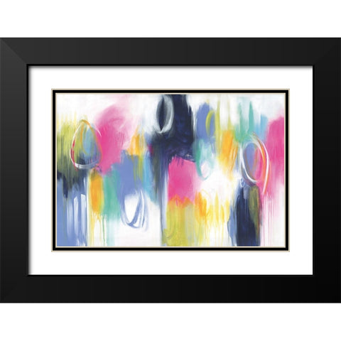 If Only For The Night Black Modern Wood Framed Art Print with Double Matting by Hawkins, Julie