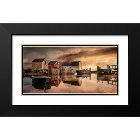 East Coast Bliss Black Modern Wood Framed Art Print with Double Matting by Bellyk, Daniel J.