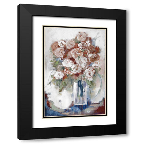 Rose Gold Black Modern Wood Framed Art Print with Double Matting by Buckley, Mary