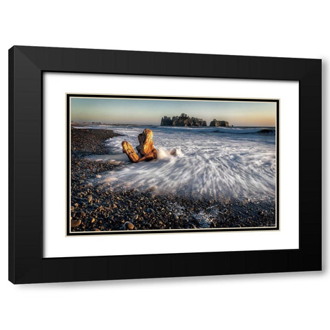 Back Splash Black Modern Wood Framed Art Print with Double Matting by Burt, D.