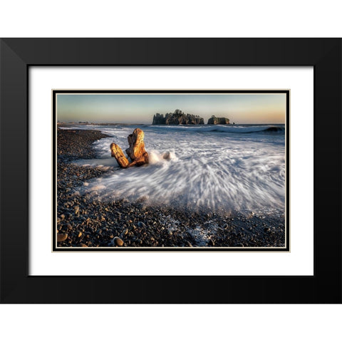 Back Splash Black Modern Wood Framed Art Print with Double Matting by Burt, D.