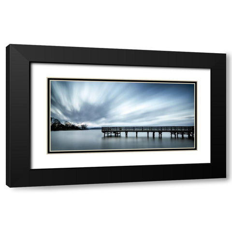 All is Calm Black Modern Wood Framed Art Print with Double Matting by Burt, D.