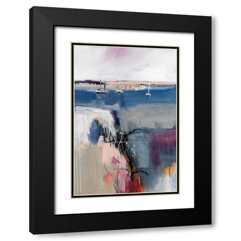 Sheltered Waters Black Modern Wood Framed Art Print with Double Matting by Fitzsimmons, A.