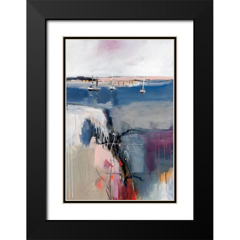 Sheltered Waters Black Modern Wood Framed Art Print with Double Matting by Fitzsimmons, A.