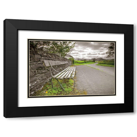 Lake District Black Modern Wood Framed Art Print with Double Matting by Frank, Assaf