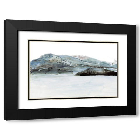 Island View Black Modern Wood Framed Art Print with Double Matting by Meyers, Rebecca