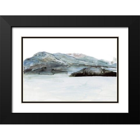 Island View Black Modern Wood Framed Art Print with Double Matting by Meyers, Rebecca