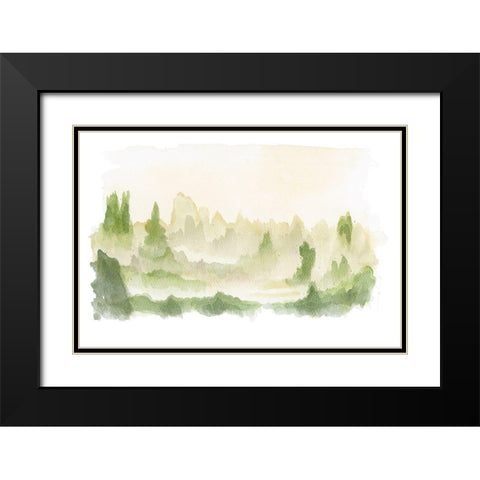 Green Beginnings Black Modern Wood Framed Art Print with Double Matting by Talbot, Andrew