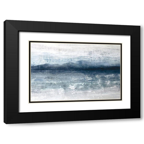 Horizon Black Modern Wood Framed Art Print with Double Matting by Stephane Fontaine